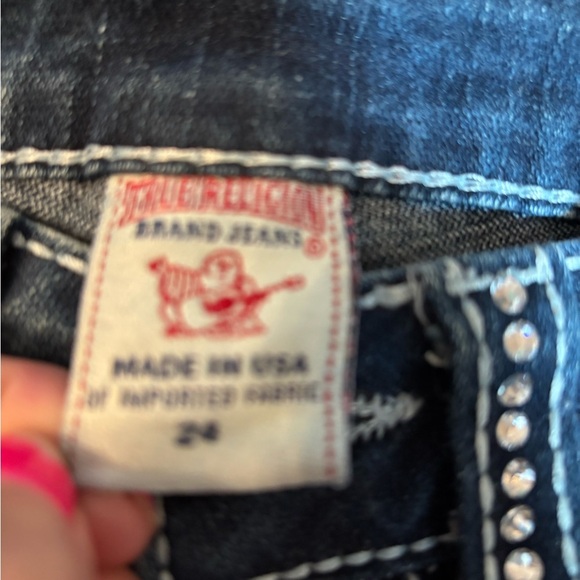 Beautiful True Religion woman’s jeans! Sz 24 BLING - Picture 3 of 10